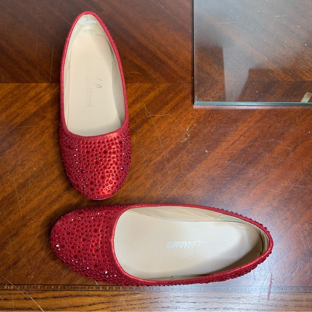 Lauren Lorraine Candace Shiny Jeweled Flats